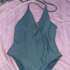 a beautiful once piece bathing suit